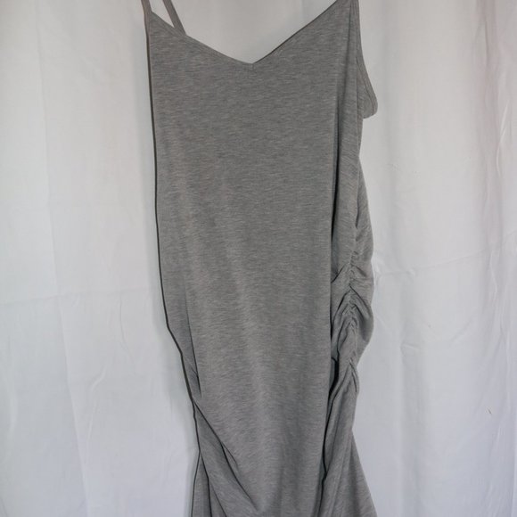 Forever 21 Plus Grey Ruched Jersey Knit Dress 3x - Picture 1 of 3